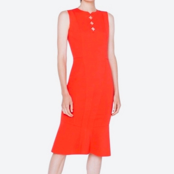 Akris Punto NWT Scallop Cut-Out Trumpet Hem Dress 16